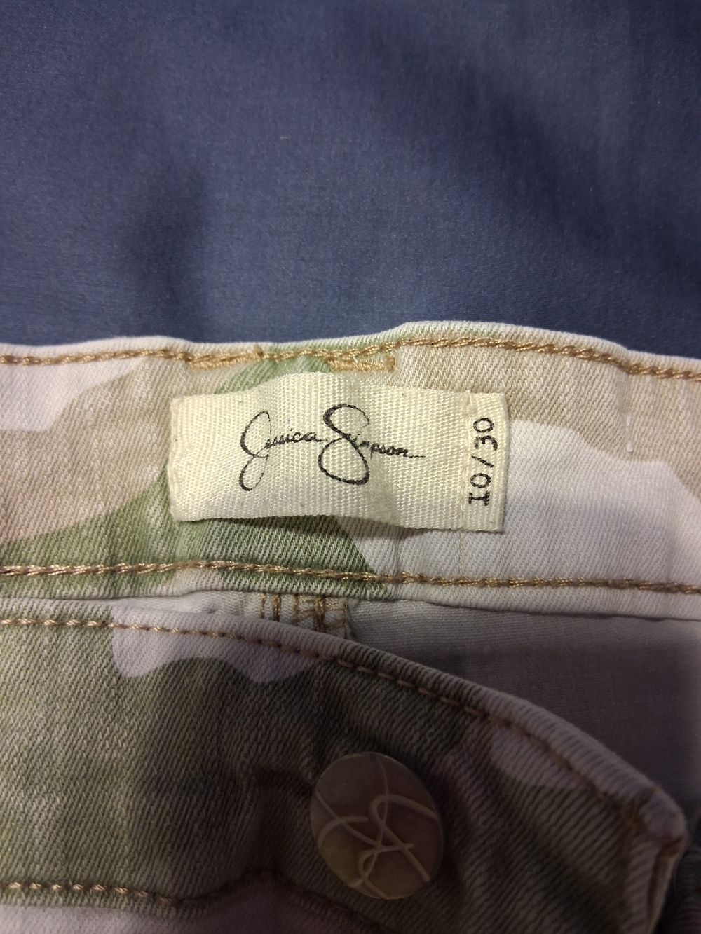 Jessica Simpson Women's Camo Jeans - Olive/Beige